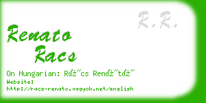 renato racs business card